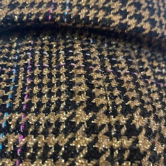 Nine West Brown Plaid Blazer with Gold Buttons - Picture 11 of 14